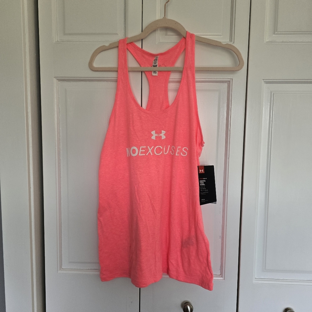 Under Armor nwt neon pink racer back tank